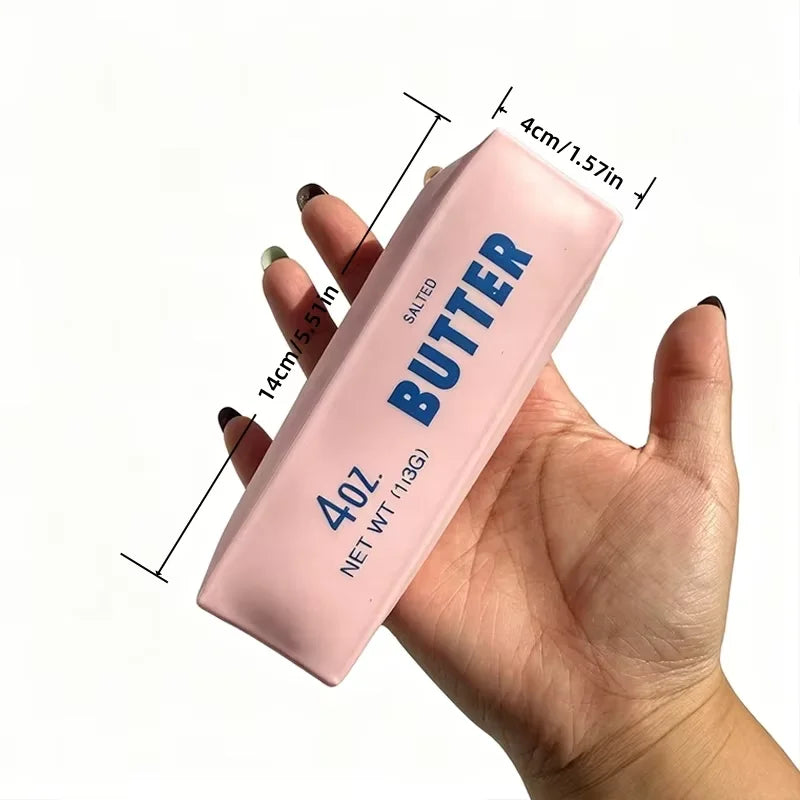 Butter Stick Squishy Stress Ball Fidget Toy Crunchy Squeeze Toy Round Blocks Filled ASMR Anti Stress Release Hand Relax Gift Toy