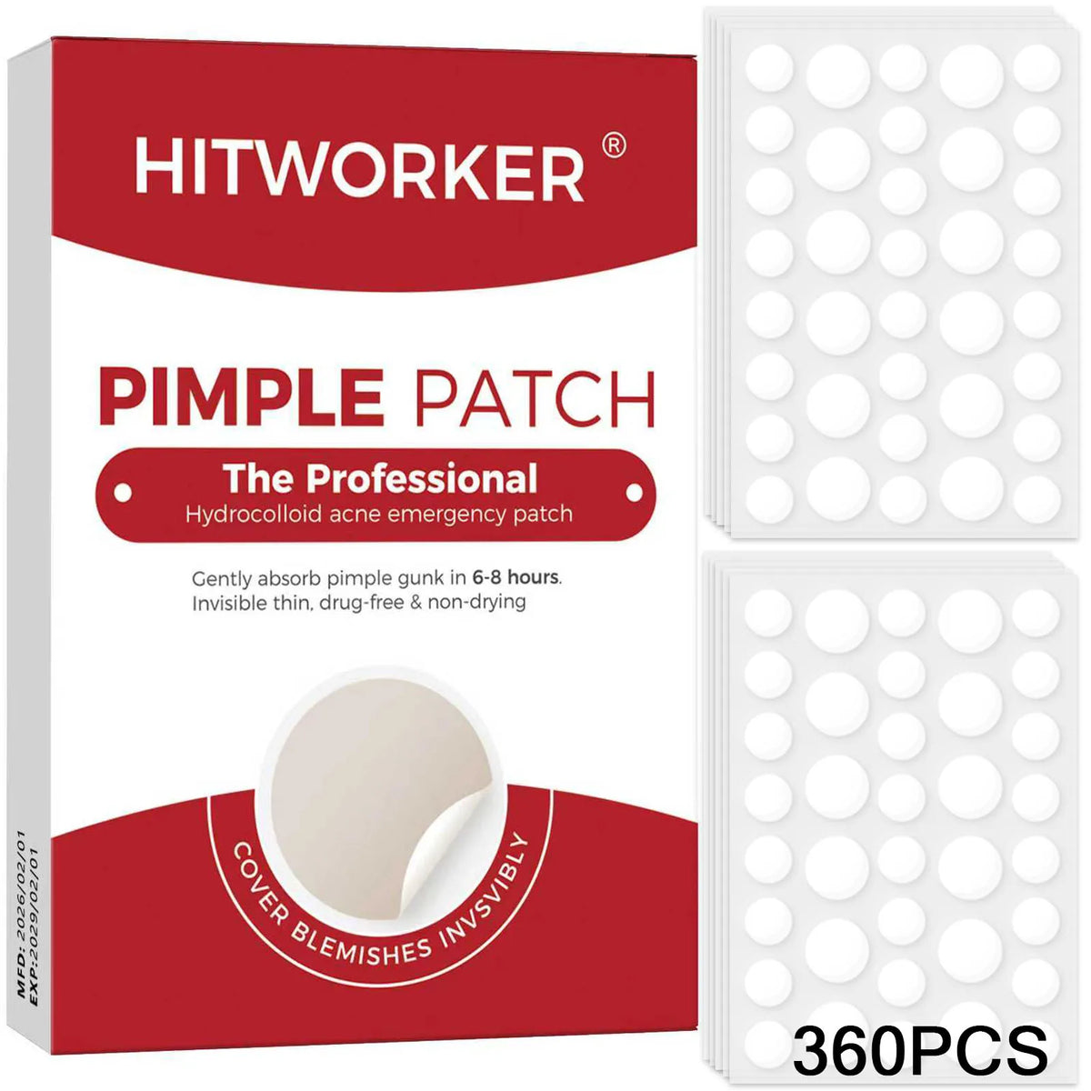 Invisible Waterproof Hydrocolloid Acne Patch for Facial Cleansing Care Essence Tool Accessory Suitable for All Skin Types