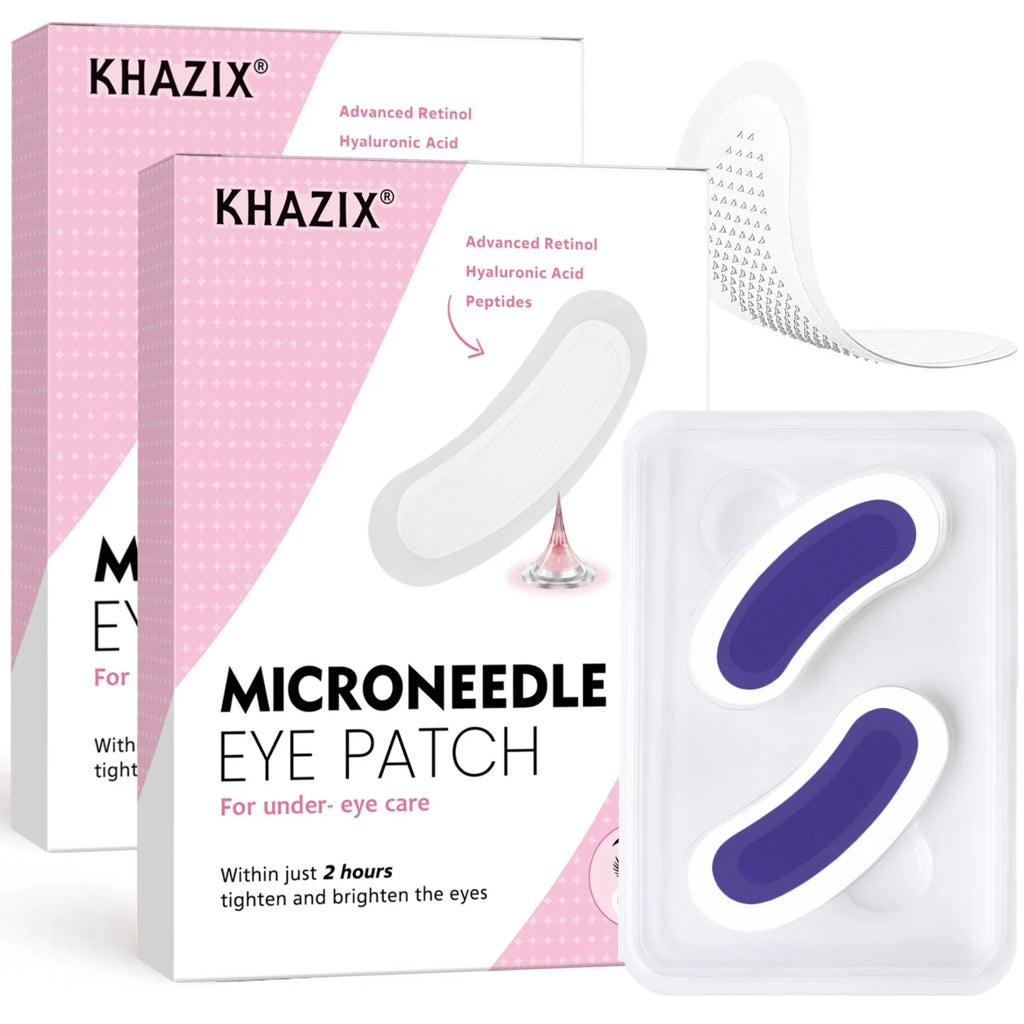 Retinol Microneedle Eye Patches with Hyaluronic Acid & Firming Peptides,for Forehead, Eye Area, Crow's Feet & Smile Lines,1Pair.