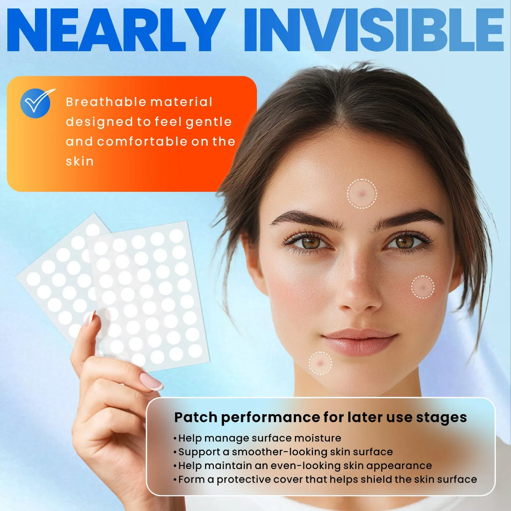 New & Improved 360PCS Clear Round Blemish Patches – Fresh Design, Packaging & Formula for Flawless Makeup & Clear Skin