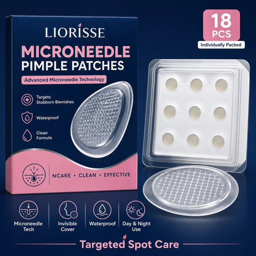 18PCS Pimple Patches White Round Acne Patch Individually Wrapped Invisible Makeup Skin Cover Sticker Beauty Patch