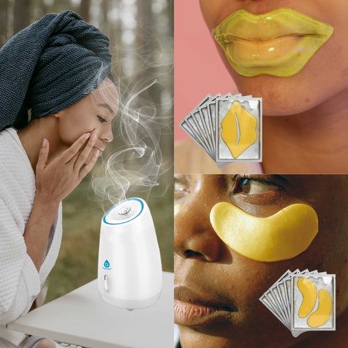 Pursonic Deluxe Facial Steamer with 6 Soothing Eye Masks & 6